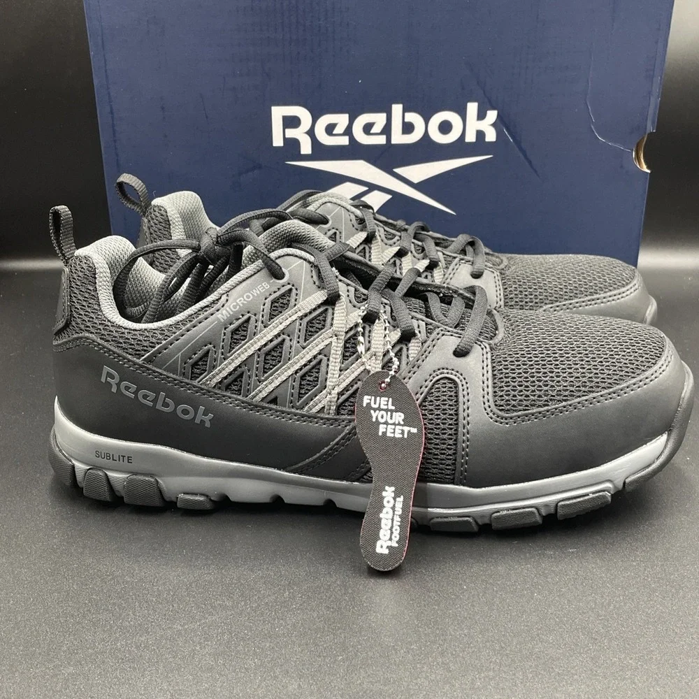 Reebok‎ Sublite Work Men's Athletic Work Steel Safety Toe Shoe RB4016 Size 9.5M
